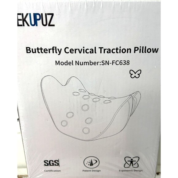 EKUPUZ Butterfly Cervical Traction Pillow Device Neck Shoulder Chiropractic - Picture 4 of 7